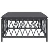 vidaXL Patio Footstool with Cushion Anthracite Woven Fabric - 4 of 4