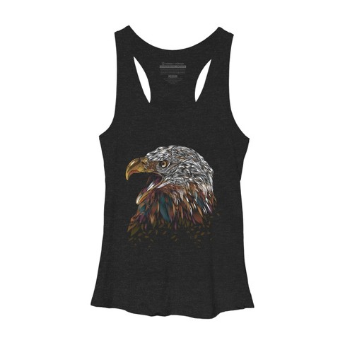 Women's Design By Humans WILD EAGLE By Dandingeroz Racerback Tank Top -  Black Heather - 2X Large