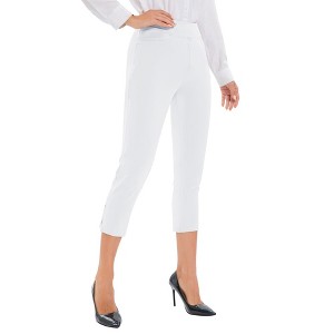 Womens Golf Pants Business Casual Capris Stretch Lightweight Quick Dry Capri Work Yoga Dress Pants with Pocket - 1 of 4