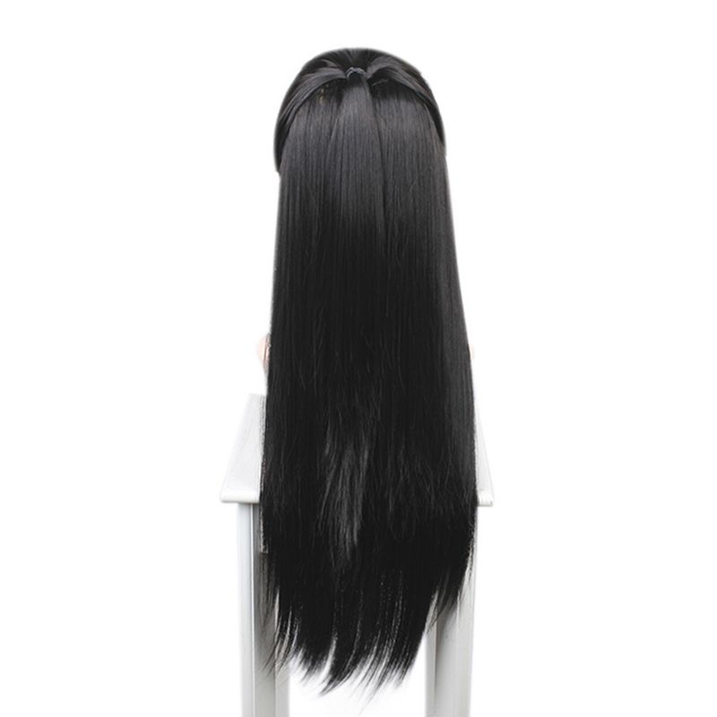Unique Bargains Women's Wigs 31" Black with Wig Cap Synthetic Fibre, 3 of 7