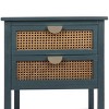 VYNXARIA Natural Rattan - Adorned Green 2 - Drawer End Table: Ideal for Bedroom, Living Room & Study - 4 of 4