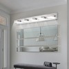 DOMETOUR Modern Chrome LED Vanity Light, 5-Lights Wall Sconce for Bathroom and Mirror, Sleek Minimalist Design, Energy-Efficient, Easy to Install - 4 of 4