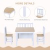 Aghana Digitals Kids 4-Piece Activity Set: Pinewood Table, 2 High Back Chairs & Storage Bench, - 4 of 4