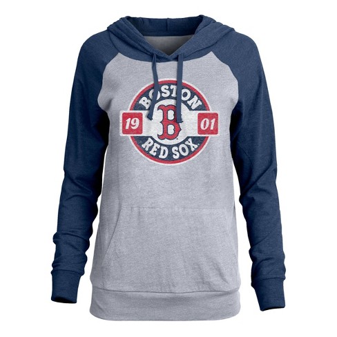 MLB Boston Red Sox Women's Lightweight Bi-Blend Hooded T-Shirt - XS