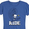 Women's - Peanuts - Snoopy Wave Ride Short Sleeve Graphic T-Shirt - 2 of 4