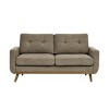 67.7'' Mid-Century Modern Loveseat Tufted Sofa with Wooden Legs and Polyester Upholstery for Living Room or Lounge-The Pop Home - 2 of 4