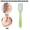 Unique Bargains Plastic Coarse And Fine Dual Sided Foot File Removes Dead Skin Pedicure Green 1 Pc - 2 of 4