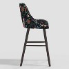 Geller Modern Counter Height Barstool: Black Wooden Frame, Cotton Seat, Ergonomic Backrest - Threshold™ - 3 of 4