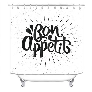 Bon Appetit Shower Curtains for Bathroom Waterproof Fabric Bath Curtain Durable Soft Stylish Bathroom Decor 72x72 Inch - 1 of 1