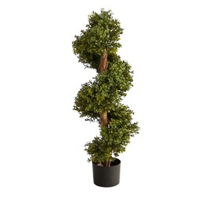 Nearly Natural 33-in Boxwood Topiary Spiral Artificial Tree (Indoor/Outdoor) - 1 of 4