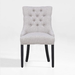 WestinTrends  Upholstered Wingback Button Tufted Dining Chair - 1 of 4