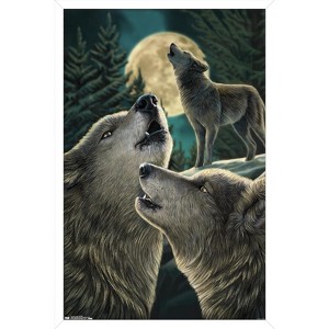 Trends International Lisa Parker - Wolf Song Framed Wall Poster Prints - 1 of 4