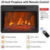 67" Gray Fireplace TV Stand for TVs up to 80" ¨C Electric Fireplace Entertainment Center with Remote for Living Room (1-Piece) - 2 of 4