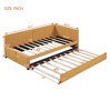 NicBex Twin Size Daybed with Trundle Upholstered Linen Fabric Sofa Sleeper Wooden Daybed Frame for Apartment - 2 of 4
