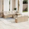 vidaXL Garden Sofa Set Beige, Cream White - 2 of 4