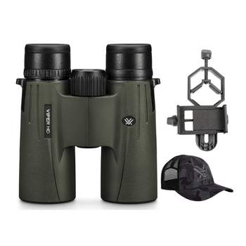 Vortex Viper HD 10x42 Roof Prism Binoculars with Smartphone Adapter and Logo Hat