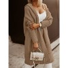 Imily Bela Women's Cardigan Sweater Knit Wool Open-Front Loose Hoodie Coat - 3 of 4
