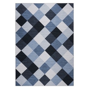 Machine Washable Plaid Checkered Design,Indoor Runners Carpet for Hallway, Entryway Indoor,Entry Laundry - 1 of 4