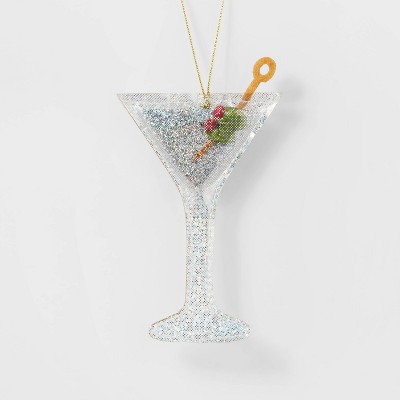 Martini Christmas Tree Ornament Silver - Wondershop™