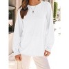 Coolmee Womens Long Sleeve Tunic Tops Fall Fashion Loose Fit Dressy Tops Pleated Front Crewneck Shirts Business Casual Shirts - 2 of 4