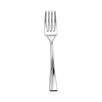 Smarty Had A Party Shiny Metallic Silver Mini Plastic Disposable Tasting Forks (960 Forks)