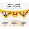 Shalin India Artificial Marigold Toran – Yellow, Red & Green Flower Garland for Diwali, Weddings & Home Décor - 4 of 4