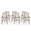 Set of 6 Maria French Country Wood Upholstered Dining Chairs - Christopher Knight Home - 2 of 4