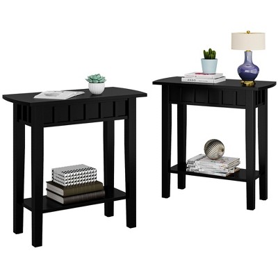 Tangkula Coffee Table Industrial 2-tier W/ Storage Shelf &storage Shelf ...