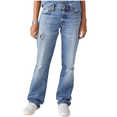 Lucky Brand Womens Easy Rider Distressed Boot Cut Jeans