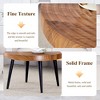 NicBex 23.6 Inch Wood Grain Texture Round Coffee Table with Metal Legs for Living Room,Bedroom - 4 of 4