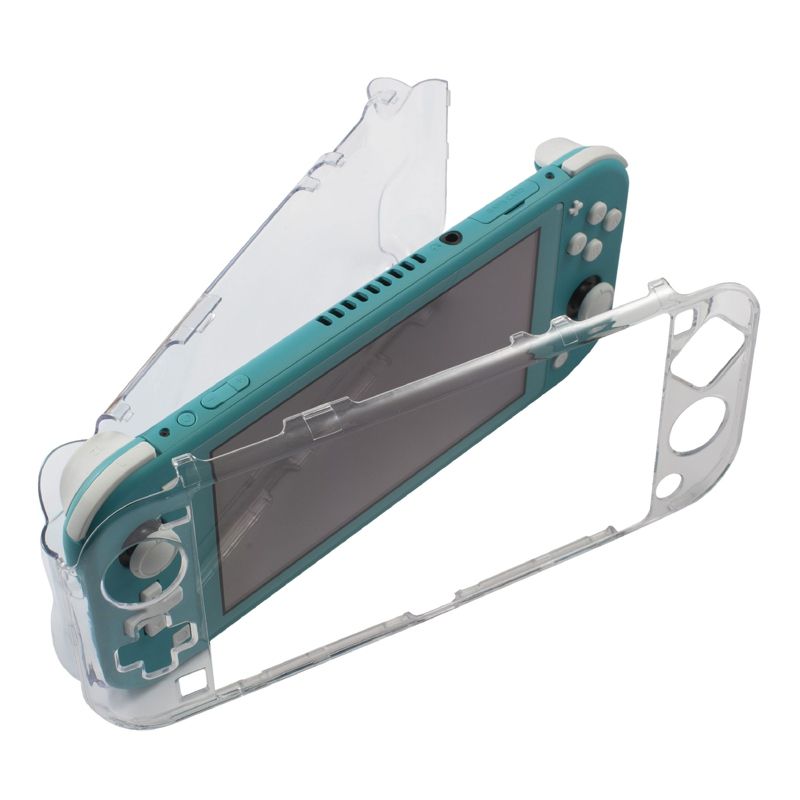 Insten Protective Case with Ergonomic Grip for Nintendo Switch Lite - Dual Front and Back Shockproof Cover Accessories, Clear, 3 of 10