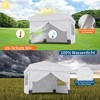 10'x10' Easy Pop Up Canopy Tent With 4 Detachable Window Sidewalls - Waterproof Outdoor Portable Canopy With Carry Bag & Guy Lines - 3 of 4