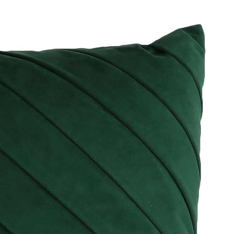 20&#34;x20&#34; Oversize James Pleated Velvet Square Throw Pillow Dark Green - Decor Therapy, 5 of 9