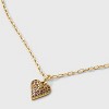 14K Gold Dipped Cubic Zirconia Heart Pendant Necklace - A New Day™ Gold - 4 of 4