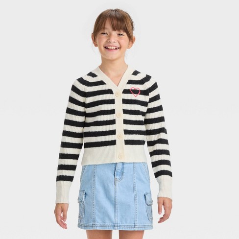 Girls black deals cardigan sweater