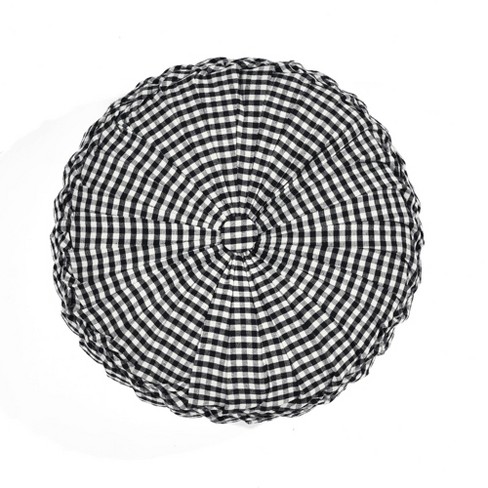 Black hotsell gingham pillow