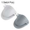 Unique Bargains Heat Resistant Kitchen Utensil Sets Silicone Oven Mitts 4 Pcs - 3 of 4