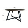 Syemin End Tables Round Coffee Table, Small End for Small Spaces, Outdoor and Indoor Modern Side Table Nightstand, Black, 31.5"*31.5"*15.75" - 3 of 4