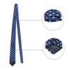Allegra K Men's Polka Dots Business Wedding Pocket Square Clip Cufflinks Necktie Sets - 2 of 4