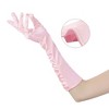 INSPIRE CHIC Women's Satin Opera Length Gloves with Pleats - 3 of 4