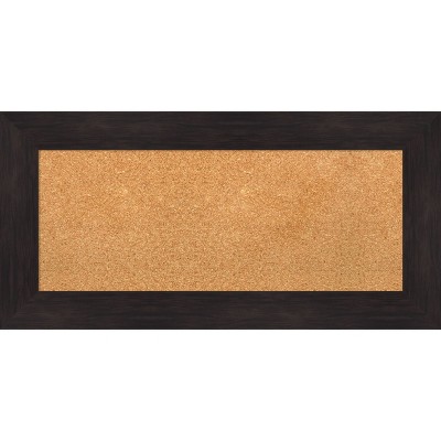 Amanti Art Natural Cork Board Framed Furniture Espresso Bulletin Board 36 in. x 18 in.