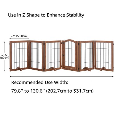 unipaws Wood and wire Pet Playpen with 4 Support feet