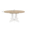 CAVINAS Farmhouse Expandable Dining Table,Kitchen Table with Removable Leaf,43-59" Oval Desktop,X-Shaped Trestle Base,Table for Kitchen - 3 of 4