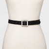 Women's Chunky Center Bar Belt - A New Day™ Black - 2 of 2