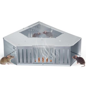 LAZZAROU Bidirectional Continuous Rat Trap - No Bait Needed, Safe for Kids & Pets | Humane Mouse Trap for Indoor/Outdoor Use | Reusable & Rust-Proof - 1 of 4