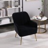 Ridstar Modern Upholstered Accent Chair & Armchair For Office, Reading & Living Room-Black - 3 of 4