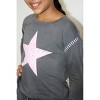 Girl Long Sleeve Star Washed Top With Embroidery Stitch Detail - Paper Flower - 3 of 3