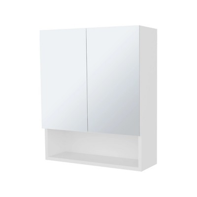 GlasFlength Decorative Wall Mirrors Bathroom Decor Cabinet Accent Mirror Vanity Medicine Cabinet Mirrors for Bathroom Wall, White, 19.7"*5.9"*23.3"