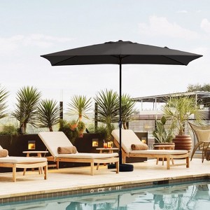 Hyleory 10FT Market Umbrella for All Seasons, 6 Iron Core Ribs, Size: 120" x 96" - 1 of 4