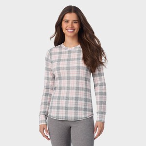 Warm Essentials by Cuddl Duds Women's Waffle Long Sleeve Crewneck Top - 1 of 4